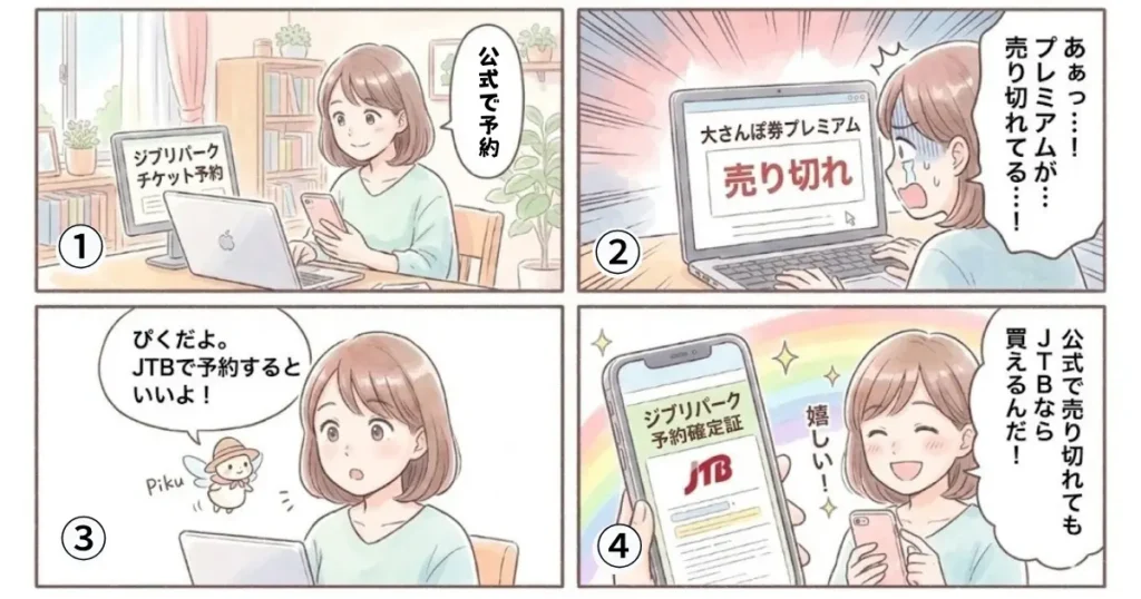 公式で売り切れでもJTBなら買える