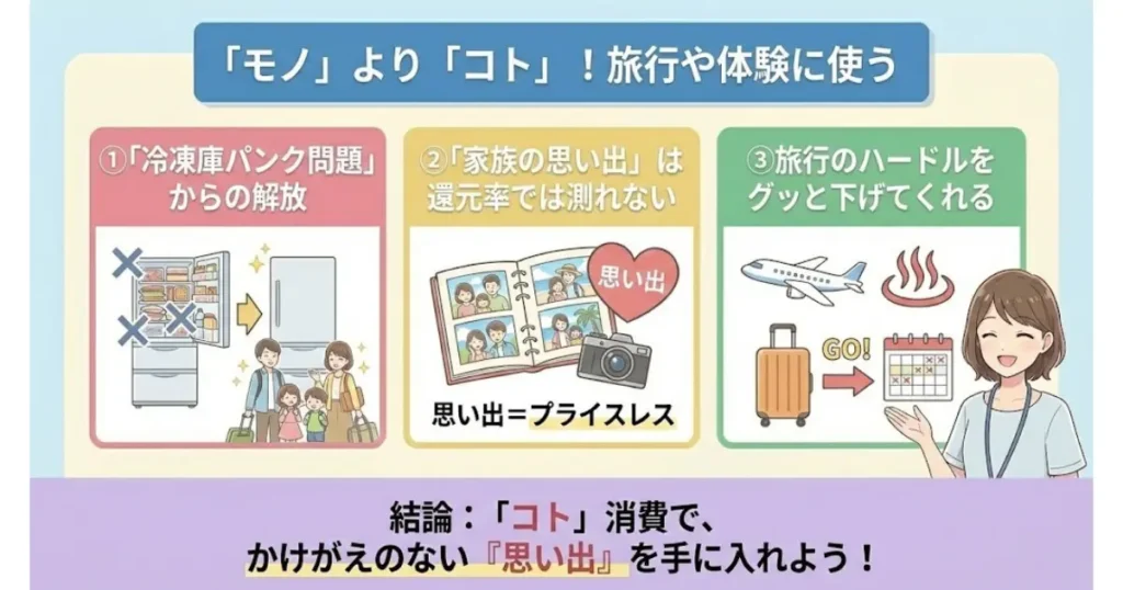 「モノ」より「コト」！旅行や体験に使う