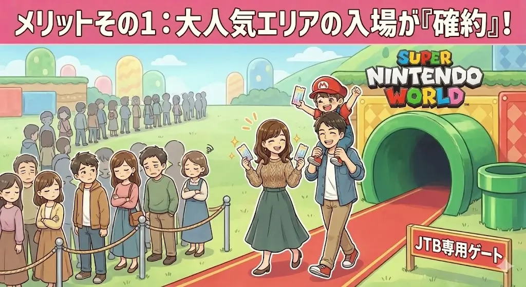 特典①「スーパー・ニンテンドー・ワールド」エリア入場確約券
