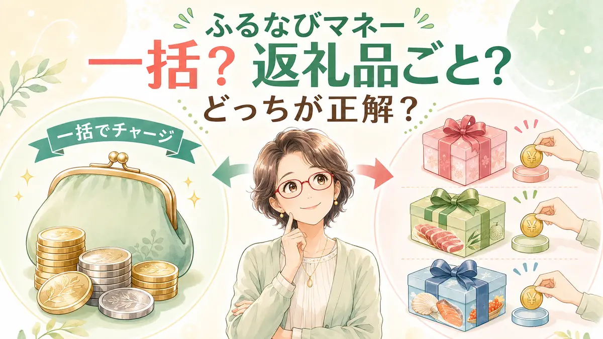 ふるなびマネーは一括チャージと返礼品ごとのチャージのどちらがよいかを比較