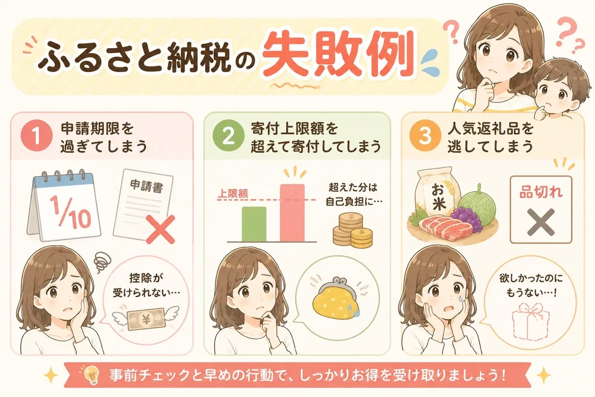 ふるさと納税でよくある失敗例