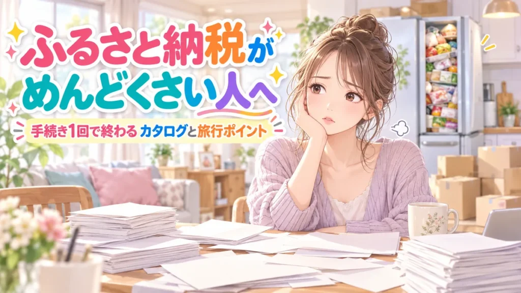 ふるさと納税がめんどくさい人へ　手続き1回で終わるカタログと旅行ポイント